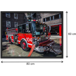 Kunstdruck "Chicago Fire Dept. Engine 104" im nero Rahmen 80 x 60 cm