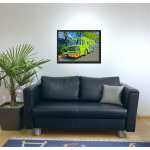 Kunstdruck "Chicago Fire Dept. Squad 7 - Chicago OHare Interntional Airport" im black Rahmen 80 x 60 cm