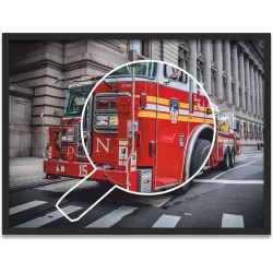 Kunstdruck "FDNY Engine 3" im schwarzem Rahmen...