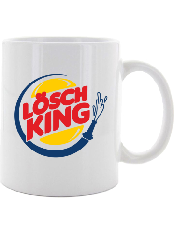 Kaffeetasse "LÖSCH KING", weiss (1 St.)