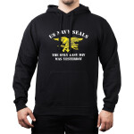 Hoodie black, NAVY SEALS - The Only Easy Day Was Yesterday (weiß/gelb) S