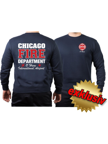 CHICAGO FIRE Dept. ARFF Chicago O-Hare, navy Sweat