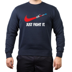 Sweat navy, JUST FIGHT IT. with hose