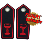 FEUER1 Dienstgrad-Schulterklappen-Paar Spezial mit Knöpfen: Sommelier (rot/rot)