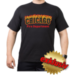 CHICAGO FIRE Dept. flames, nero T-Shirt