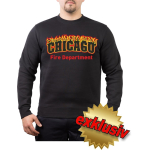 CHICAGO FIRE Dept. flames, negro Sweat