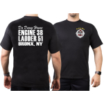 T-Shirt negro, New York City Fire Dept. E38/L51 - Da Dawg House, Bronx