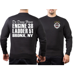 Sweat black, New York City Fire Dept. E38-L51 Da Dawg...