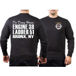 Sweat noir, New York City Fire Dept. E38-L51 Da Dawg House Bronx 3XL