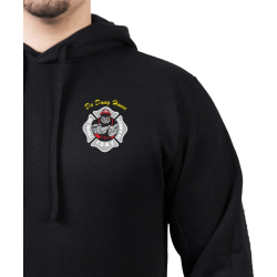 Hoodie nero, New York City Fire Dept. E-38/L-51 Da Dawg House Bronx