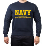 Sweat NAVY - In God We Trust, All Others Will Be Wrecked XS