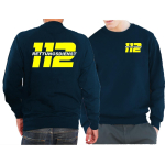 Sweat marin, 112 - RETTUNGSDIENST, neonjaune/argent