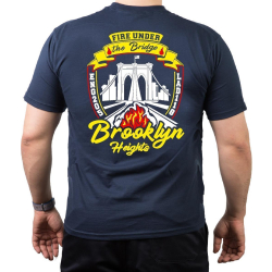T-Shirt marin, New York City Fire Dept. Brooklyn Bridge...