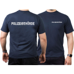 T-Shirt navy, POLIZEIBEHÖRDE in silber-reflektierend (Nur für berechtigten Personenkreis!)