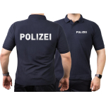 Polo marin, POLIZEI dans argent-réfléchissant