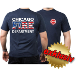 CHICAGO FIRE Dept. Flag-Edition, blu navy T-Shirt