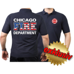 CHICAGO FIRE Dept. Flag-Edition, blu navy Polo