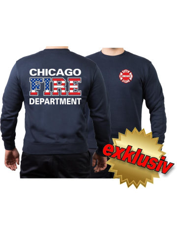 CHICAGO FIRE Dept. Flag-Edition, azul marino Sweat