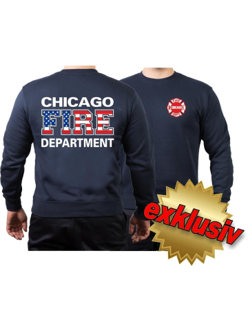 CHICAGO FIRE Dept. Flag-Edition, azul marino Sweat