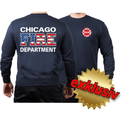 CHICAGO FIRE Dept. Flag-Edition, navy Sweat