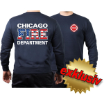 CHICAGO FIRE Dept. Flag-Edition, blu navy Sweat