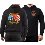 Hoodie black, "9/11 - In Memory of Our Fallen Brothers" 4farbig