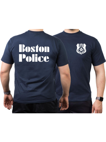 T-Shirt navy, Boston Police, 1854 FIRST IN THE NATION