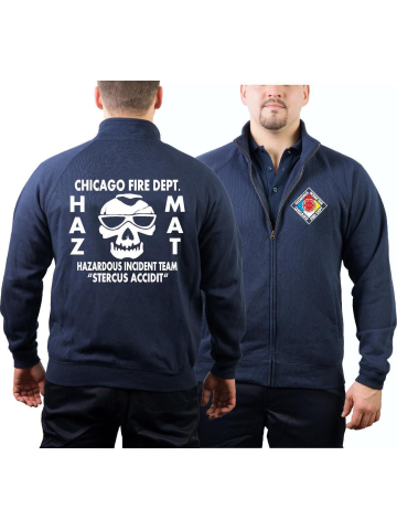 CHICAGO FIRE Dept. HAZ MAT Incident Team (Gefahrguteinheit), navy Sweatjacke