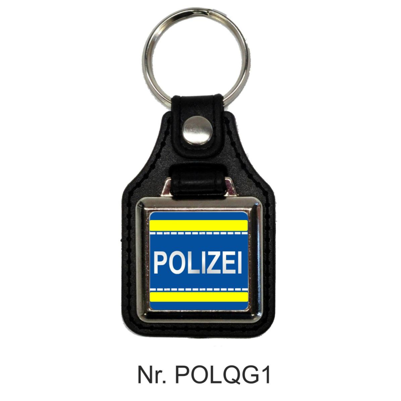 blau Schlüsselanhänger Bundespolizei gestickt 