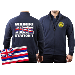 Sweatjacke navy, WAIKIKI FIRE - Station 7, Honolulu.(Hawaii)