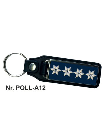 Schlüsselanhänger XL mit Leder Polizeihauptkommissar/in  A12 (PHK/PHKin)