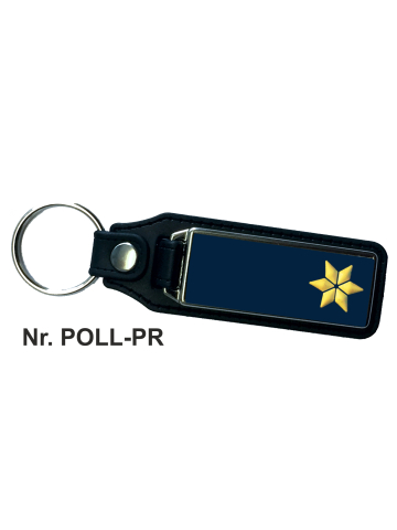 Schlüsselanhänger XL mit Leder Polizeirat/Polizeirätin (PR/PRin)