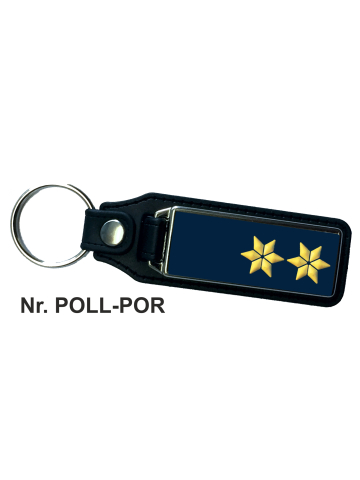 Schlüsselanhänger XL mit Leder Polizeioberrat/Polizeioberrätin (POR/PORin)