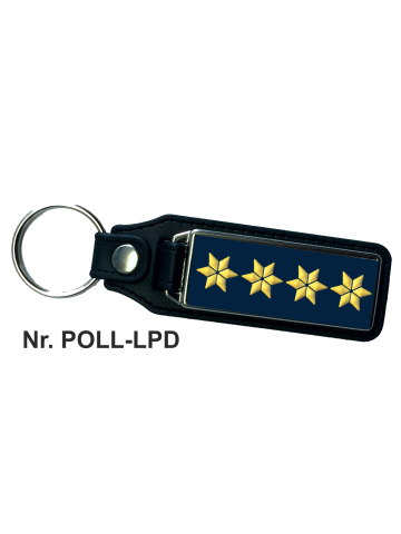Schlüsselanhänger XL mit Leder Leitender Polizeidirektor/Leitende Polizeidirektorin (LPD/LPDin)