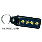 Schlüsselanhänger XL mit Leder Leitender Polizeidirektor/Leitende Polizeidirektorin (LPD/LPDin)