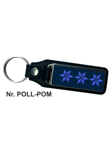 Schlüsselanhänger XL mit Leder Polizeiobermeister/in (POM/POMin)