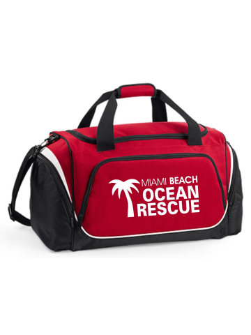 Sporttasche"XL" (ca. 55 L) "MIAMI BEACH OCEAN RESCUE" mit Schuhtunnel/Nässefach, 62 x 32 x 30 cm