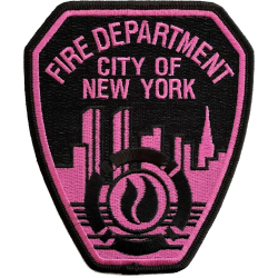 Badge Fire Dept.City of New York - pink edition - 11,5 x...
