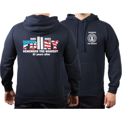 Hoodie (marin/azul), 2001-2022 REMEMBER THE BRAVEST 21 years