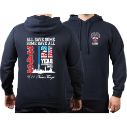 Hoodie (marin/azul), 9/11 WTC 21 YEARS - NEVER FORGET