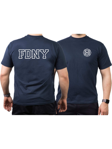 T-Shirt navy, New York City Fire Dept. (outline) - "343" (Amazon)