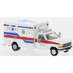 Modell 1:87 Ford F-350 Horton Ambulance, FDNY,white with...