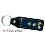 Schlüsselanhänger XL mit Leder Leitender Polizeidirektor/Leitende Polizeidirektorin (LPD/LPDin) 1-1-2