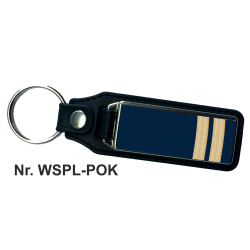Schlüsselanhänger XL mit Leder WSP Polizeioberkommissar/in (POK/POKin)