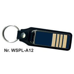 Schlüsselanhänger XL mit Leder WSP Polizeihauptkommissar/in  A12 (PHK/PHKin)