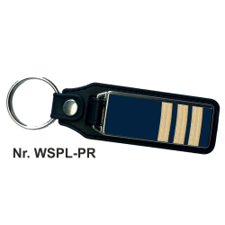Schlüsselanhänger XL mit Leder WSP Polizeirat/Polizeirätin (PR/PRin)