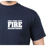 T-Shirt navy, New York City FIRE Department in white