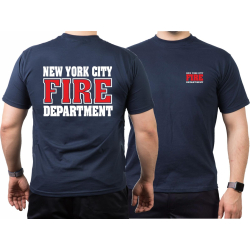 T-Shirt navy, New York City Fire Department bicolor...
