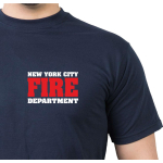 T-Shirt navy, New York City Fire Department bicolor white/red