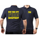 Polo navy, New York City Fire Dept. (Outline) - 343 with Emblem auf sleeve